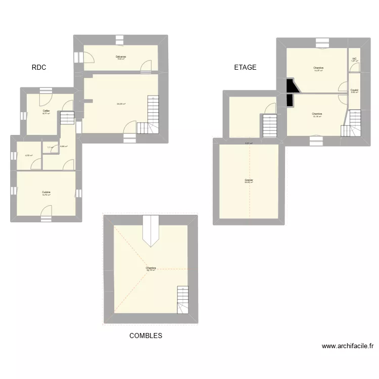 OUF ET LACROIX. Plan de 