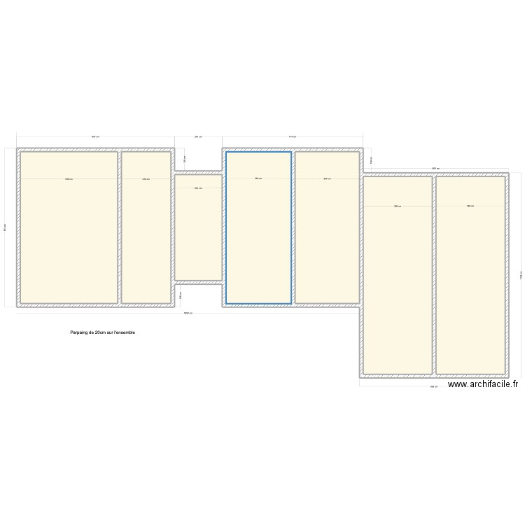 Cartel. Plan de 7 pièces et 224 m2