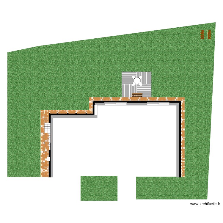 terrasse. Plan de 0 pièce et 0 m2