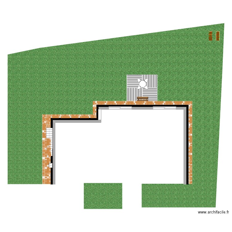 terrasse. Plan de 0 pièce et 0 m2