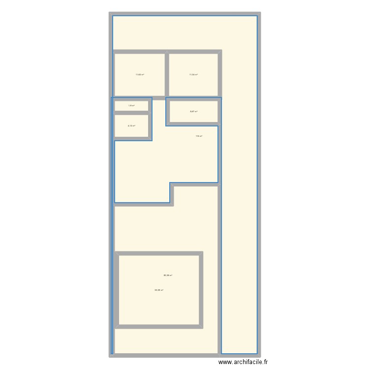 la chaume. Plan de 8 pièces et 296 m2