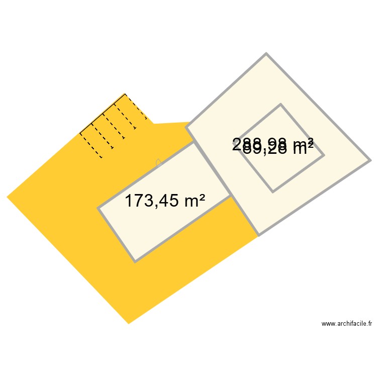 Villars es dombes. Plan de 3 pièces et 651 m2