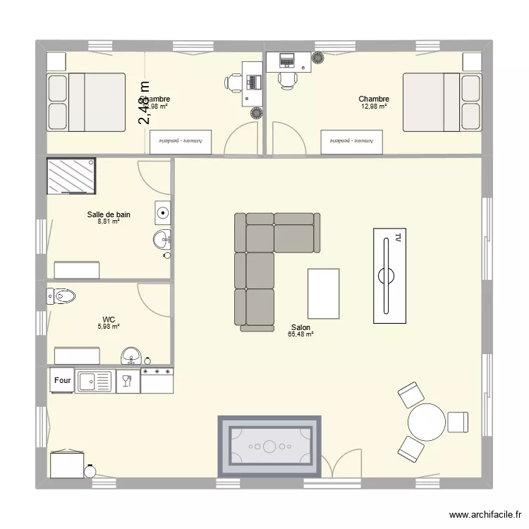 Maison damien. Plan de 5 Pièces et 106 m² Maison damien. Plan de 5 Pièces et 106 m²