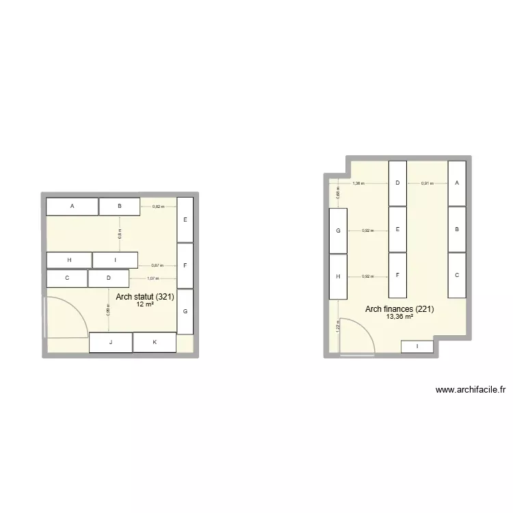 Arch statut et fin. Plan de 2 Pièces et 25 m² Arch statut et fin. Plan de 2 Pièces et 25 m²
