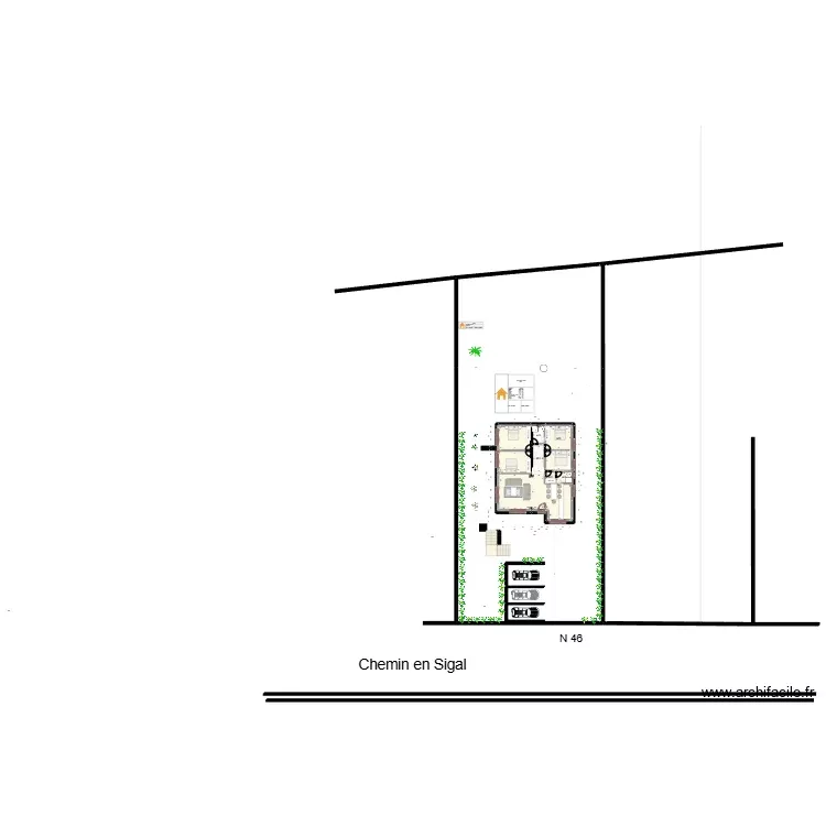 PROJET  ETAGE AVEC MEUBLE 2EME PROPOSITION H. Plan de 14 Pièces et 133 m²