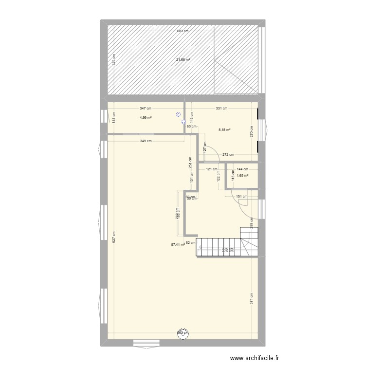 Maison la villeneuve. Plan de 5 pièces et 94 m2