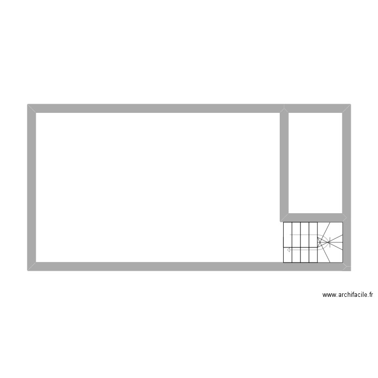 chambre 2. Plan de 2 pièces et 45 m2