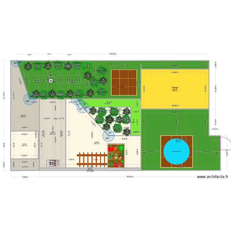 Backyard Hartford1. Plan de 9 pièces et 127 m2