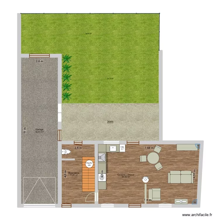 Plan. Plan de 3 Pièces et 76 m² Plan. Plan de 3 Pièces et 76 m²