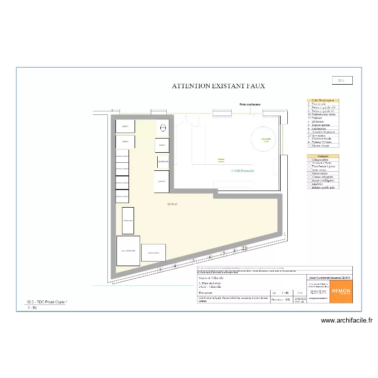 vide villerville v2. Plan de 