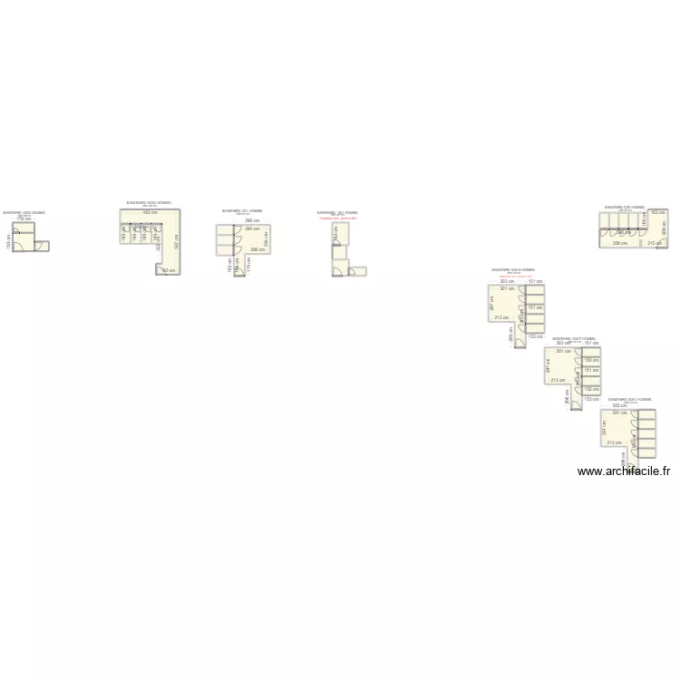 SANITAIRES MONTAAGE. Plan de 