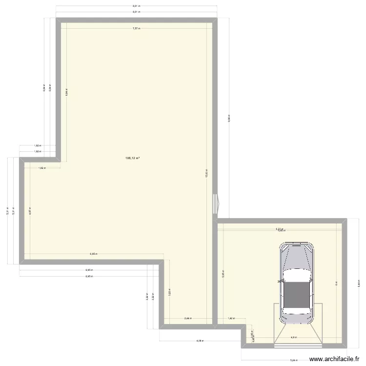garagev3. Plan de 2  et 142 m²