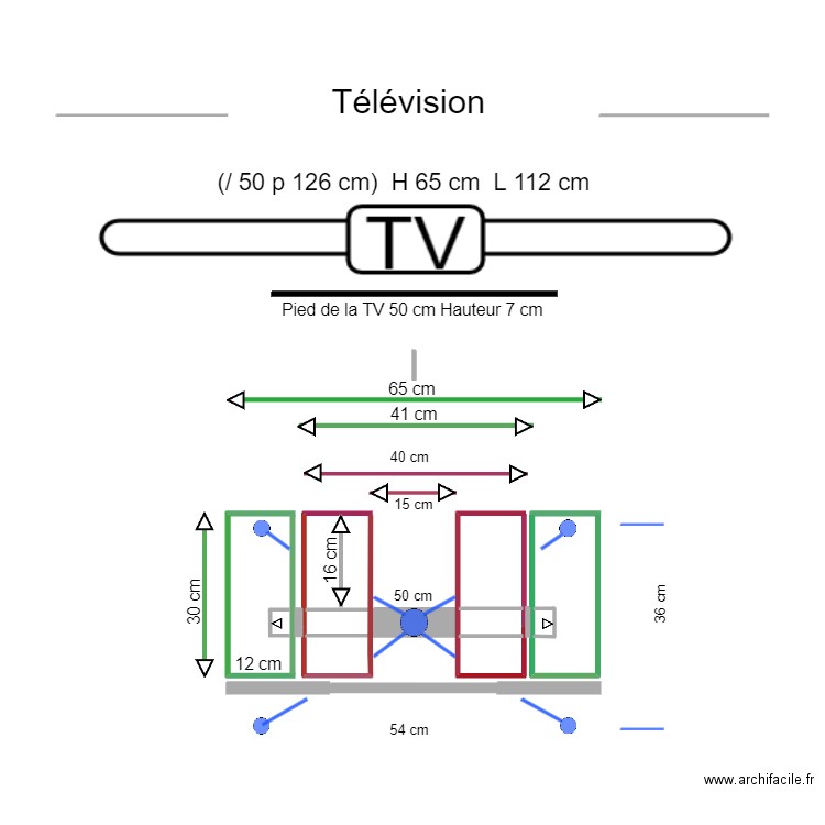 G-1 Télévision 1. Plan de 0 pièce et 0 m2
