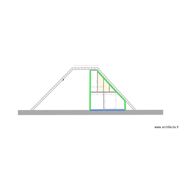 Yann mezzanine. Plan de 1 pièce et 1 m2
