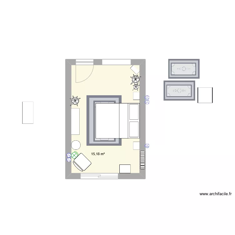 Chambre. Plan de 