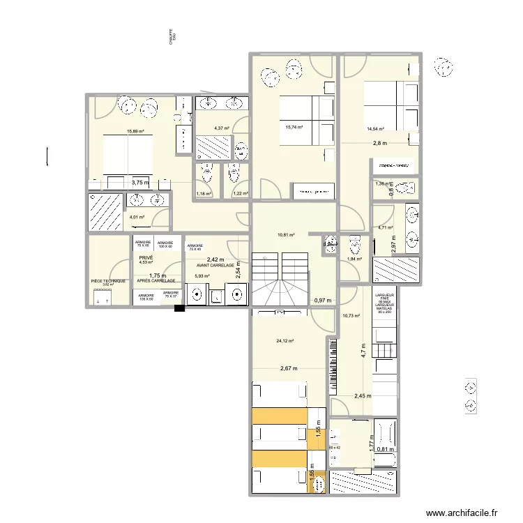 PLAN REZ-DE-JARDIN DU 1er JUILLET BIS. Plan de 18 et 125 m² PLAN REZ-DE-JARDIN DU 1er JUILLET BIS. Plan de 18 et 125 m²