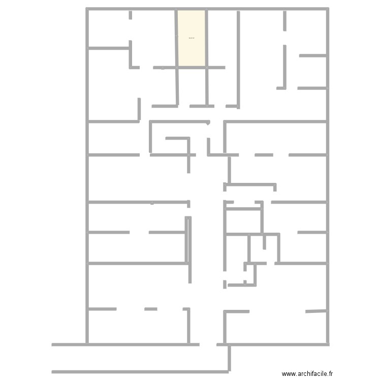 Caves. Plan de 1 pièce et 20 m2