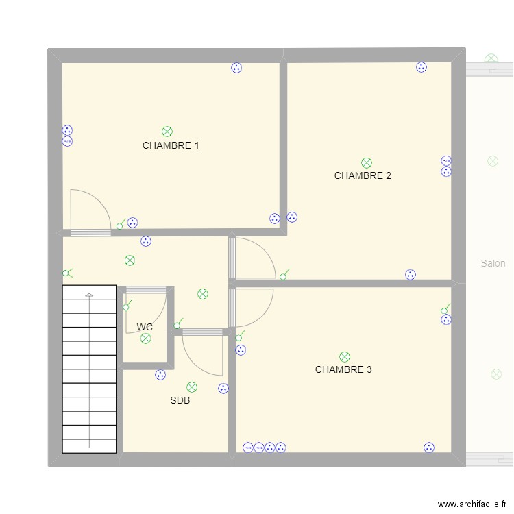 BALDELON RDC. Plan de 10 pièces et 114 m2