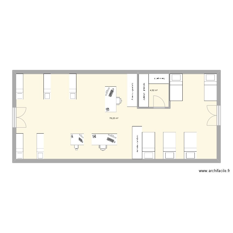 urgence rutshuru. Plan de 2 pièces et 83 m2