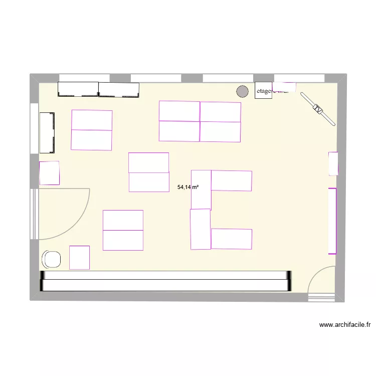 class le héron. Plan de 1 et 54 m² class le héron. Plan de 1 et 54 m²