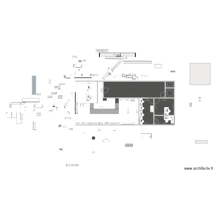PLAN boutique avec cellule voyage1. Plan de 0 pièce et 0 m2