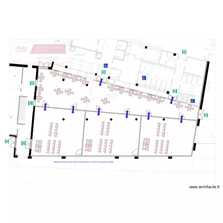 Espace Grands Lacs World Hemp Forum des 24 et 25 novembre 2026. Plan de 