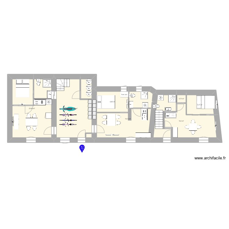 RDC ALEXIS. Plan de 0 pièce et 0 m2