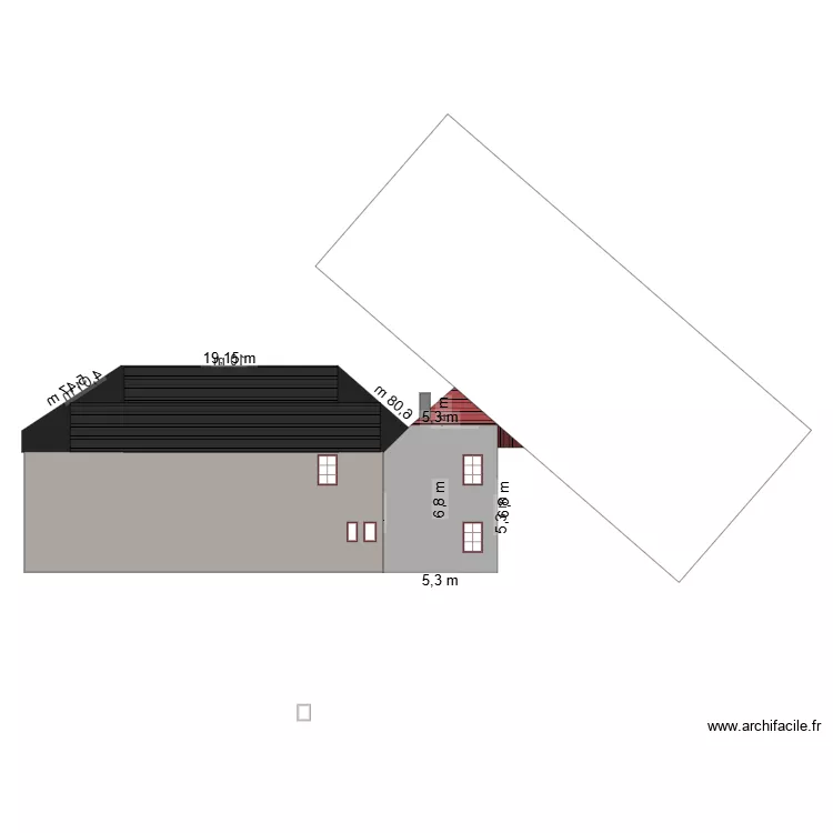 SELOGE - FACADE OUEST. Plan de 