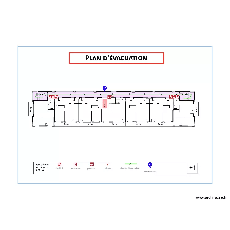plan d'evacuation +1 mottet. Plan de 