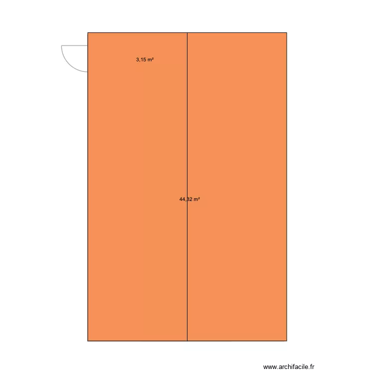 garage. Plan de 2 et 47 m² garage. Plan de 2 et 47 m²