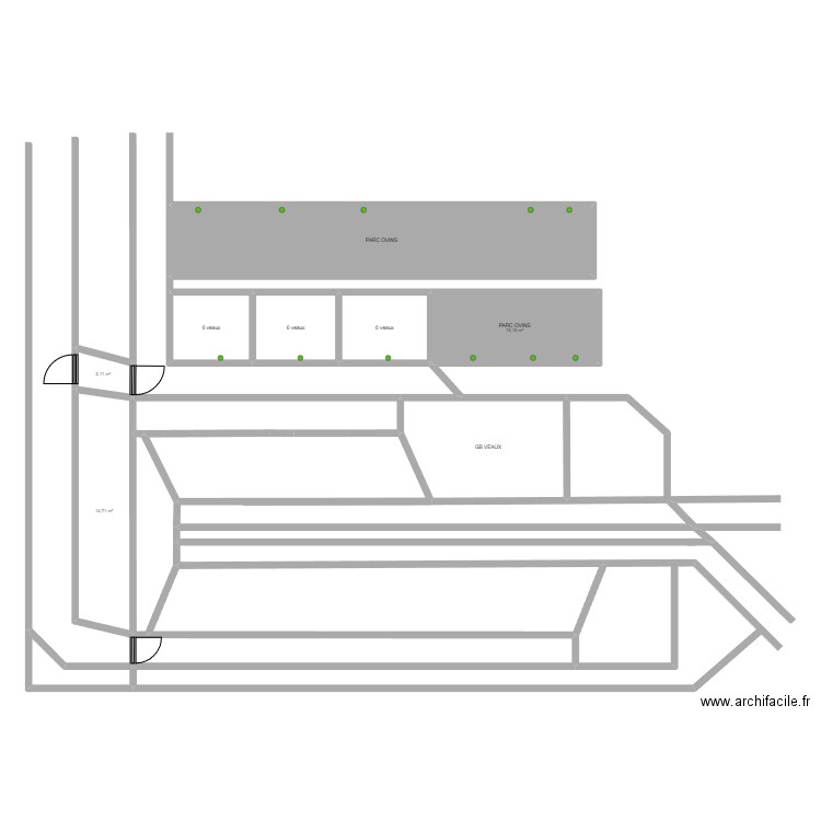 gap veaux. Plan de 15 pièces et 200 m2