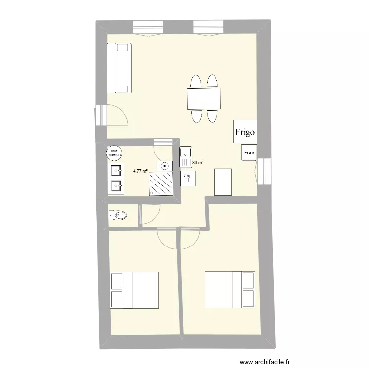 Etage gauche. Plan de 