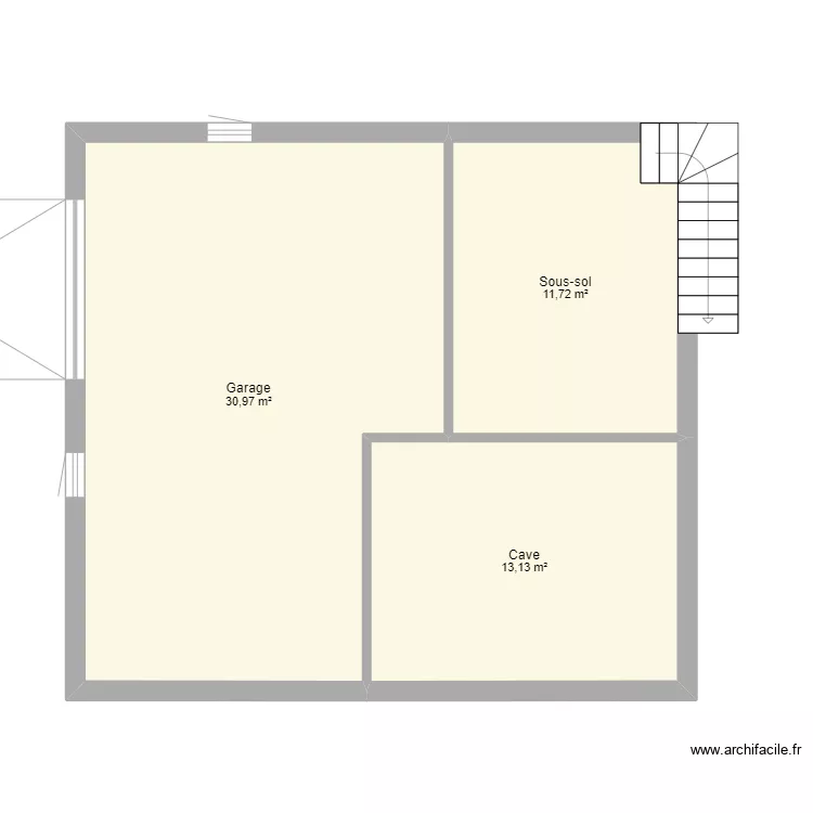 Sous sol Quaix. Plan de 