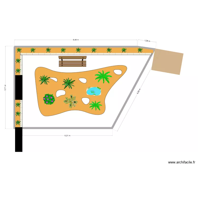 creation jardin. Plan de 