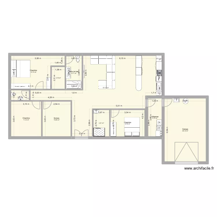 Maison 12. Plan de 10  et 152 m²