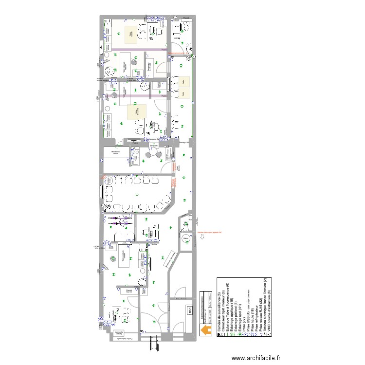 CabGyneco_PlanElectrique_V2. Plan de 1 pièce et 20 m2