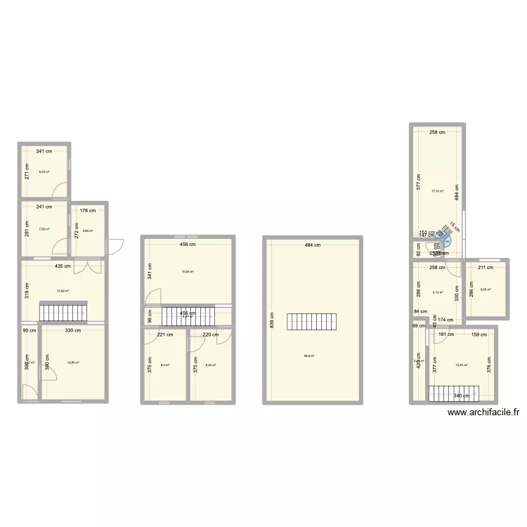 Maison Hautmont 33 NM. Plan de 