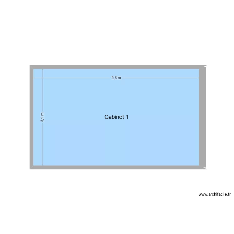 31186 Cabinet 1. Plan de 1 et 16 m² 31186 Cabinet 1. Plan de 1 et 16 m²
