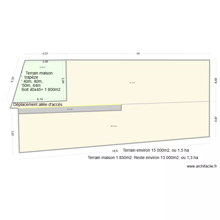 Maison Eliane partition 01. Plan de 