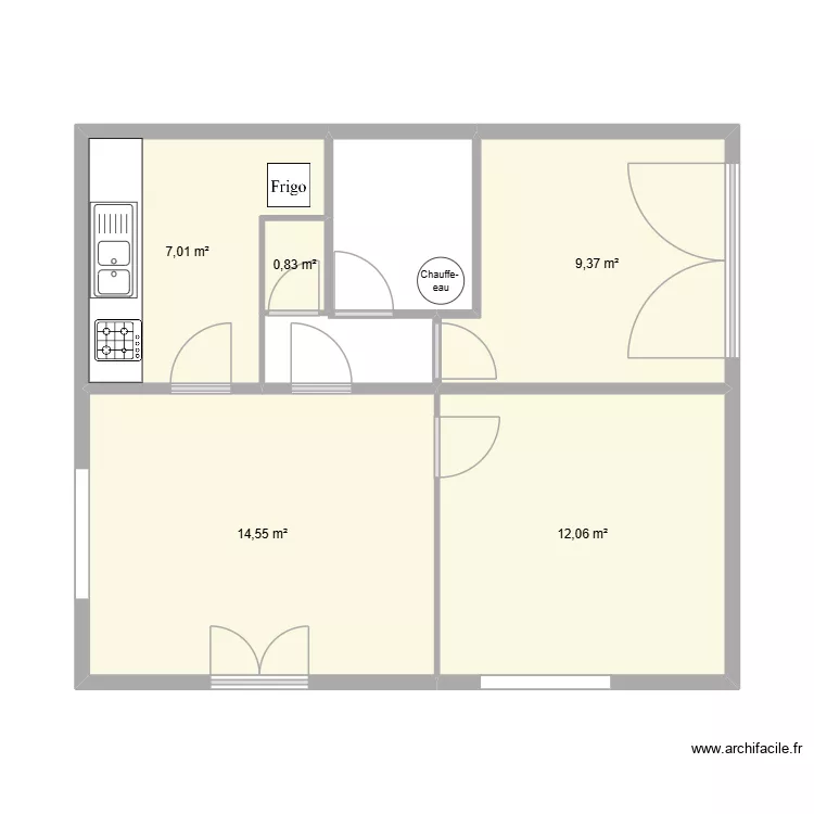 Lacanau_projet. Plan de 5 et 44 m² Lacanau_projet. Plan de 5 et 44 m²