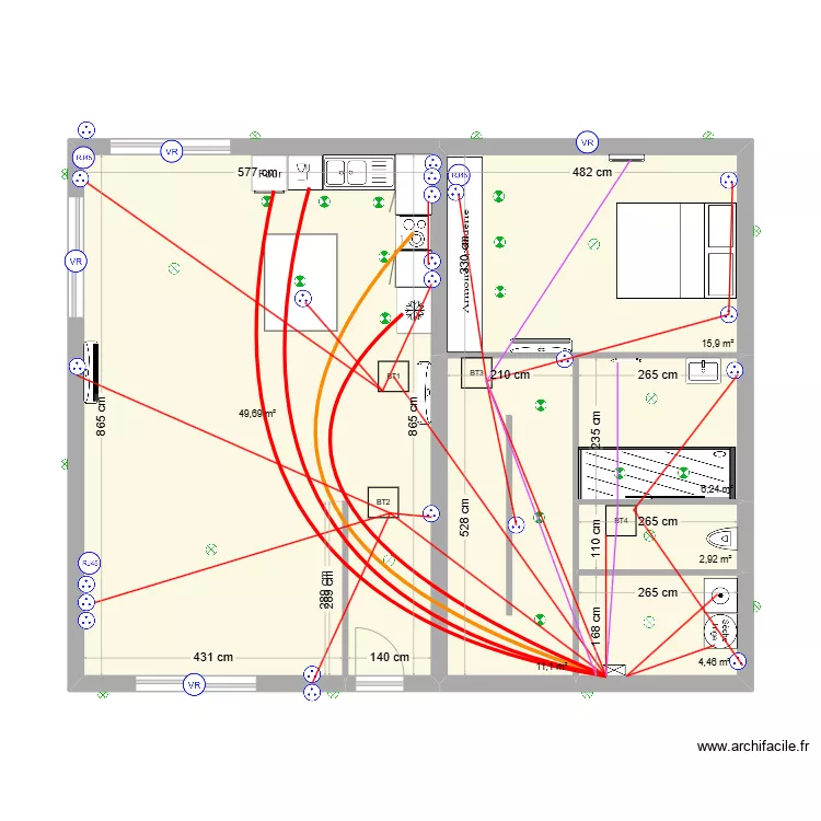 Etage sur Cave Nico 2. Plan de 