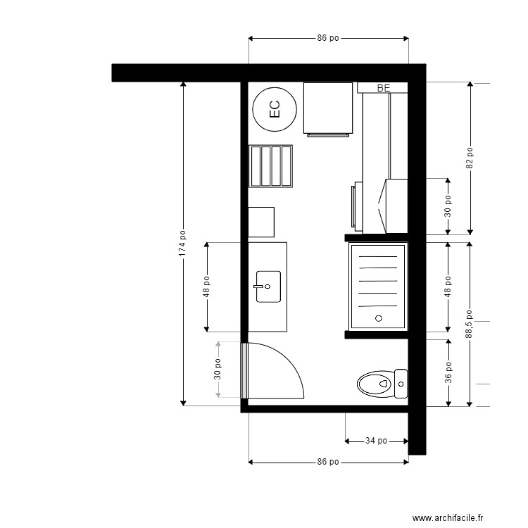 Bouvette 1. Plan de 0 pièce et 0 m2