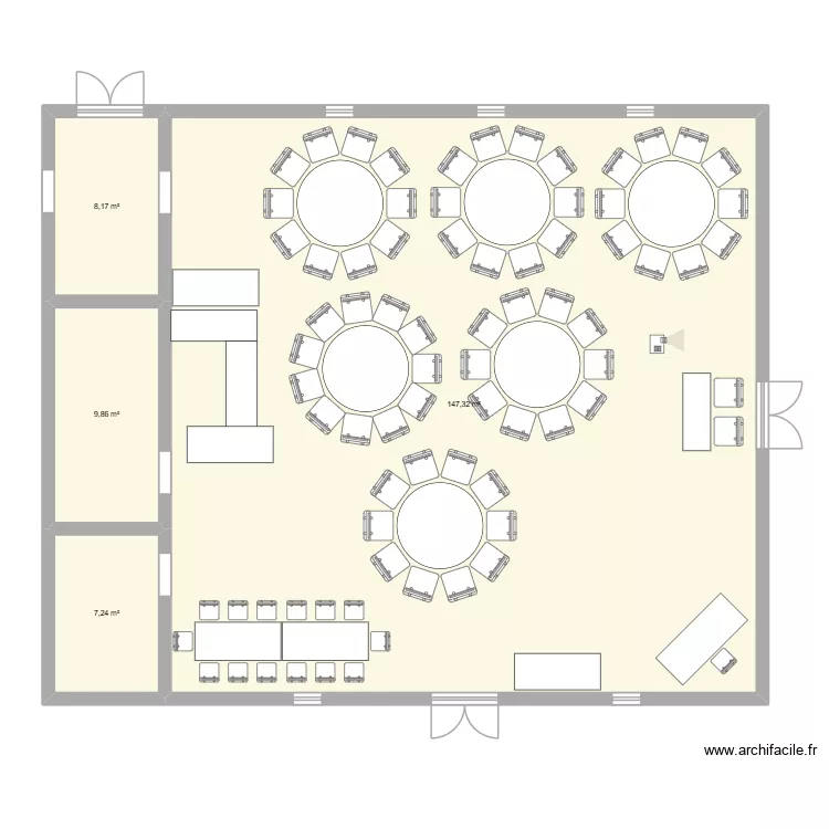 salle pookie mariage V4. Plan de 4 et 173 m² salle pookie mariage V4. Plan de 4 et 173 m²