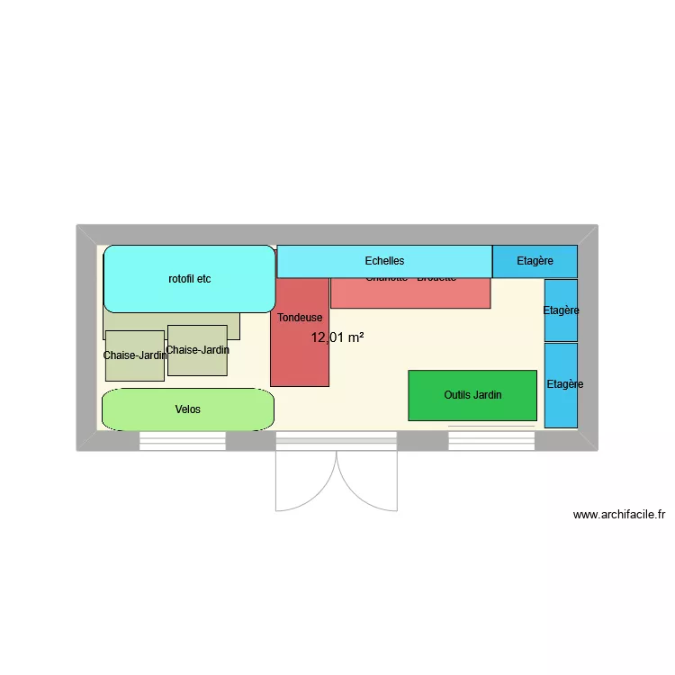 abri-garage. Plan de 