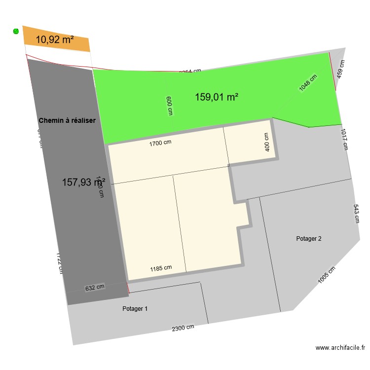 Masse les Granges. Plan de 1 pièce et 193 m2