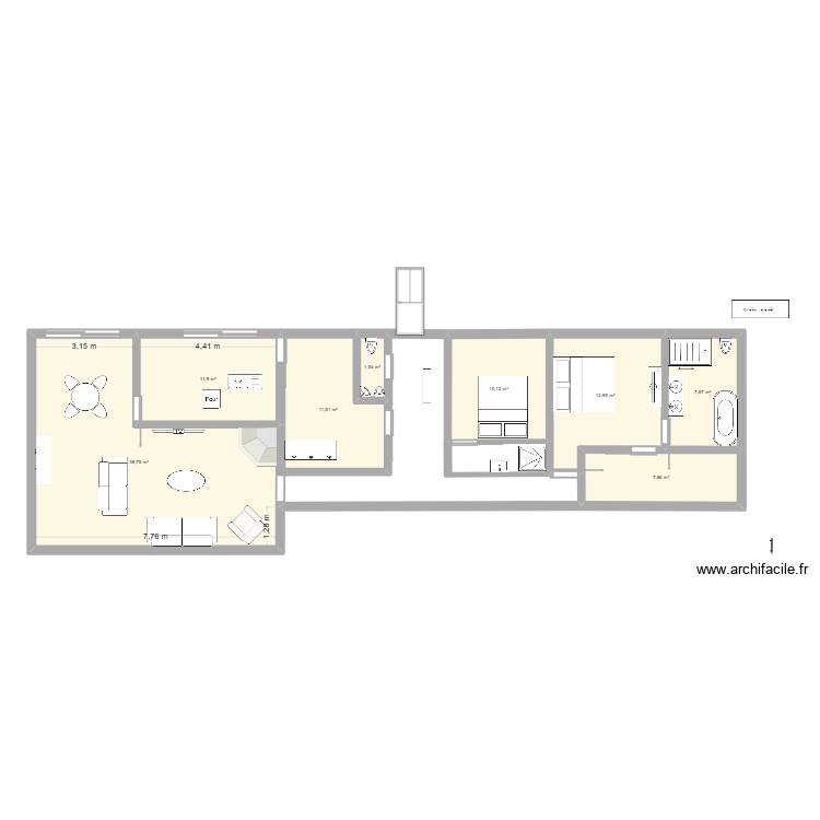 maison. Plan de 0 pièce et 0 m2