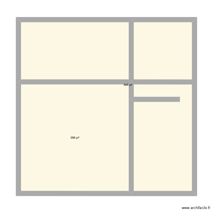 maison. Plan de 2 pièces et 80 m2