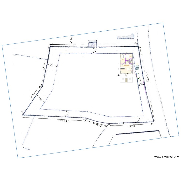 Архитектурен проект - V6 - Къща. Plan de 4 pièces et 54 m2