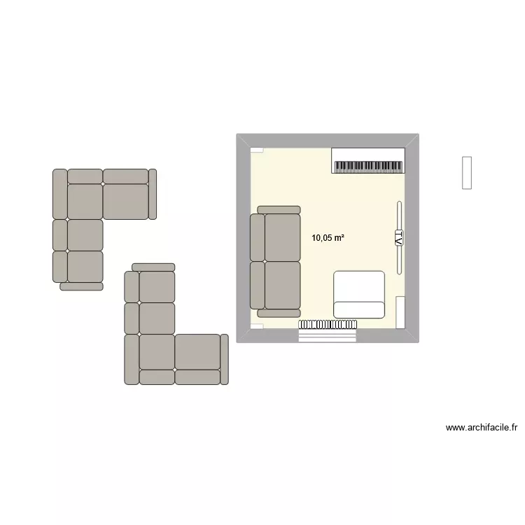 salon. Plan de 1 Pièce et 10 m² salon. Plan de 1 Pièce et 10 m²