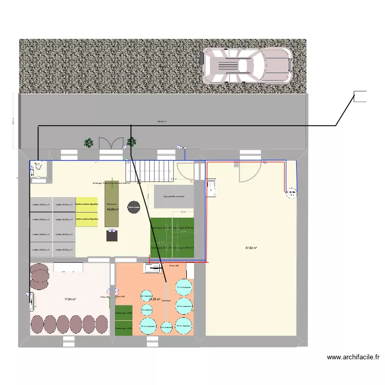 Chai Maz&eacute;e V2026-1. Plan de 4  et 130 m²